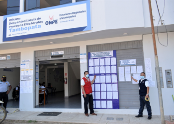 ODPE TAMBOPATA REALIZA PUBLICACIÓN DEFINITIVA DE MIEMBROS DE MESA PARA ELECCIONES REGIONALES Y MUNICIPALES 2022