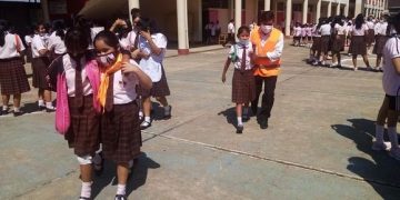 ESTUDIANTES REALIZARON SIMULACRO MULTIPELIGRO SOBRE INCENDIOS