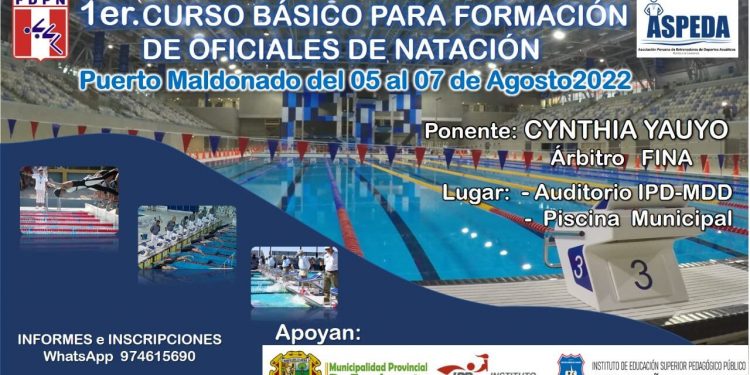 PUERTO MALDONADO, SERÁ SEDE DEL 1ER. CURSO BÁSICO PARA FORMACIÓN DE JUECES DE NATACIÓN