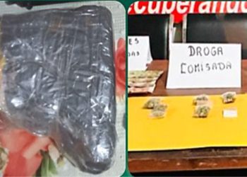DETIENEN A  DOS SUJETOS  CON PAQUETE  DE MARIHUANA Y KETES DE PBC