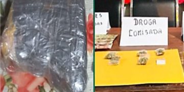 DETIENEN A  DOS SUJETOS  CON PAQUETE  DE MARIHUANA Y KETES DE PBC